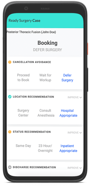 Ready Surgery - Intelligent Recommendations