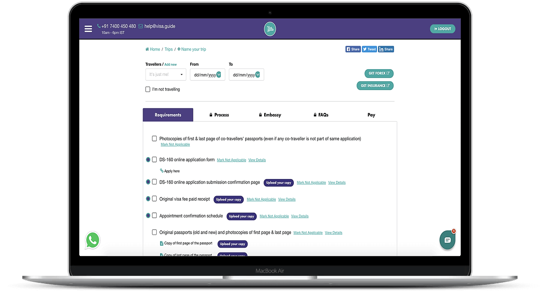 Visa Guide - Data aggregation